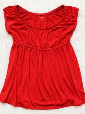 Y2K Babydoll Top size Medium ~ Excellent Condition Vintage Shirt ~ Scoop Neck